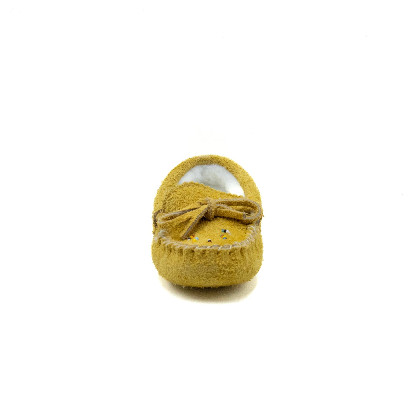 142 Junior Suede Moose Moc with Beading and Fleece Insert