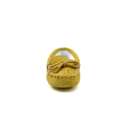 142 Junior Suede Moose Moc with Beading and Fleece Insert