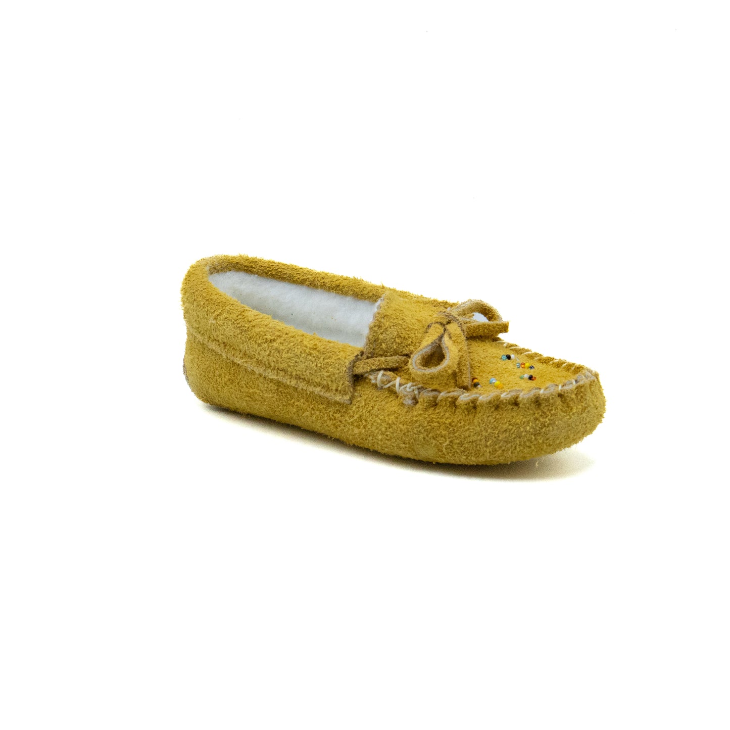 142 Junior Suede Moose Moc with Beading and Fleece Insert