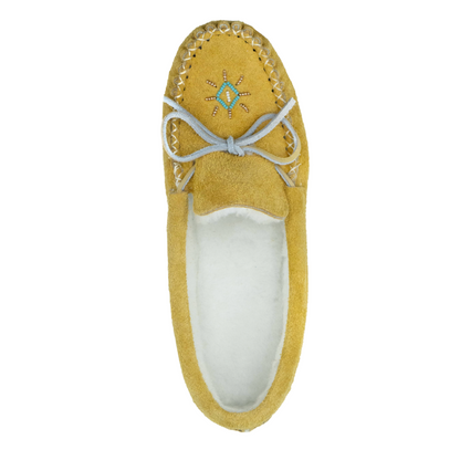 402 Suede Fleece Beaded Moccasin Womens