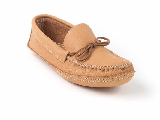 B489 Ladies Moose Moc Plain with double leather sole